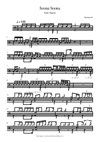 Drum score: Sonu Nigam - Soona Soona