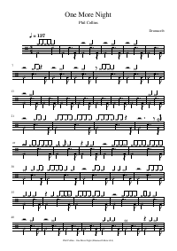 Drum score: Phil Collins - One More Night