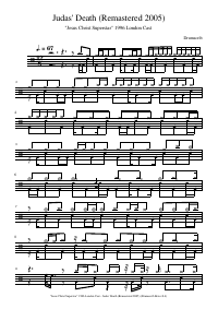 Drum score: "Jesus Christ Superstar" 1996 London Cast - Judas' Death (Remastered 2005)