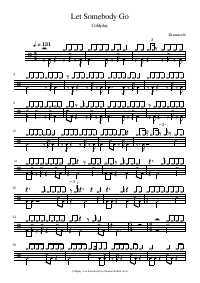 Drum score: Coldplay - Let Somebody Go