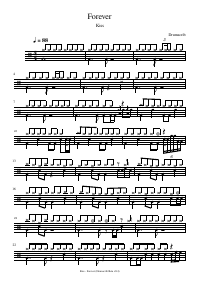 Drum score: Kiss - Forever