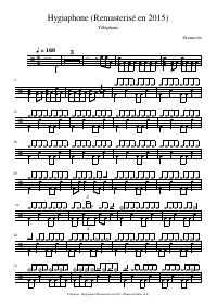 Drum score: Téléphone - Hygiaphone (Remasterisé en 2015)