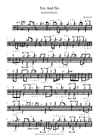 Drum score: Branford Marsalis - Yes And No