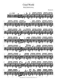 Drum score: Holly Humberstone - Cruel World