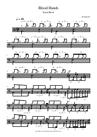 Drum score: Royal Blood - Blood Hands