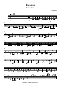 Drum score: Semsen Music - Promises
