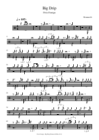 Drum score: Fivio Foreign - Big Drip