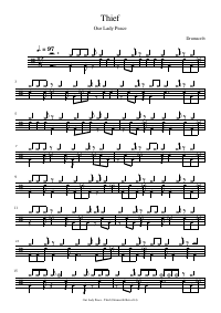 Drum score: Our Lady Peace - Thief