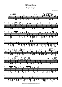 Drum score: Requin Chagrin - Sémaphore