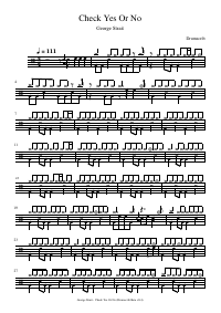 Drum score: George Strait - Check Yes Or No