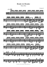 Drum score: Bruno Mars - Bonde do Brunão