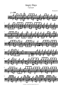 Drum score: Lagwagon - Angry Days