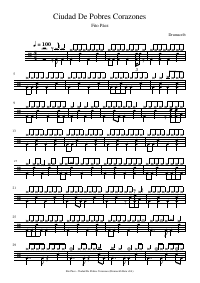 Drum score: Fito Páez - Ciudad De Pobres Corazones