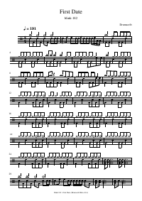 Drum score: blink-182 - First Date