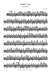 Drum score: Lionel Richie - Endless Love