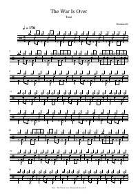 Drum score: Treat - The War Is Over