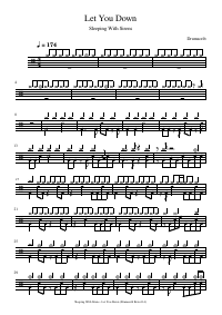 Drum score: Sleeping With Sirens - Let You Down