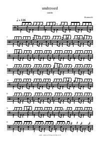 Drum score: sombr - undressed
