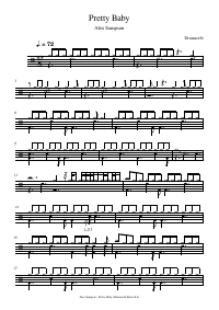 Drum score: Alex Sampson - Pretty Baby