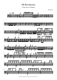 Drum score: Cuatro pesos de propina - Mi Revolucion