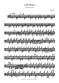 Drum score: Any Given Sin - Cold Bones