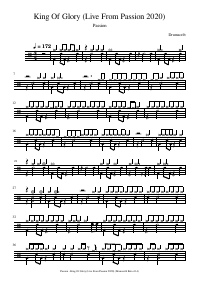Drum score: Passion - King Of Glory (Live From Passion 2020)