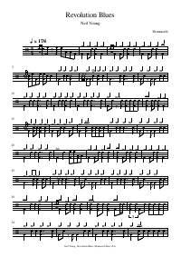 Drum score: Neil Young - Revolution Blues