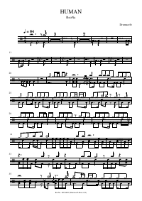 Drum score: ReoNa - HUMAN