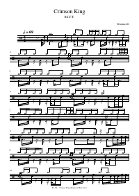 Drum score: R.I.F.F. - Crimson King