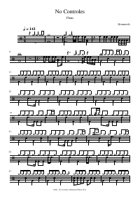 Drum score: Flans - No Controles