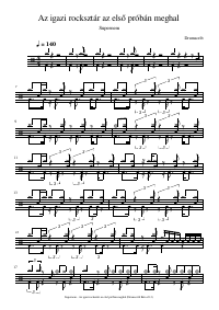 Drum score: Supernem - Az igazi rocksztár az első próbán meghal