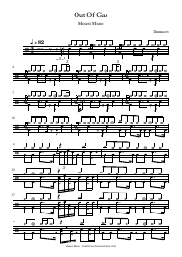 Drum score: Modest Mouse - Out Of Gas