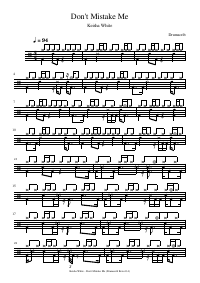 Drum score: Keisha White - Don't Mistake Me