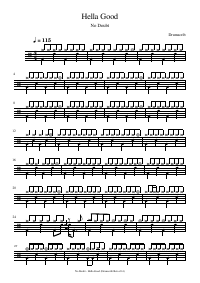 Drum score: No Doubt - Hella Good