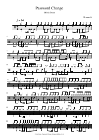 Drum score: Olivia Dean - Password Change