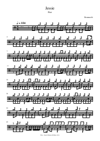 Partitura de batería: Paw - Jessie