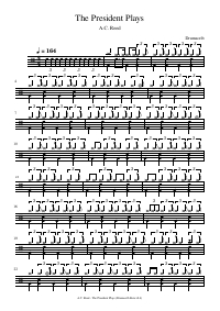 Drum score: A.C. Reed - The President Plays