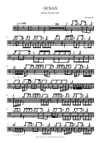 Drum score: Moses Yoofee Trio - OCEAN