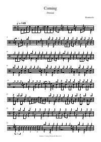Drum score: Demian - Coming
