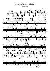 Drum score: Marvin Gaye - You're A Wonderful One
