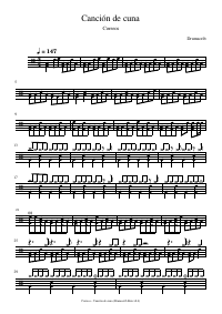 Drum score: Correos - Canción de cuna