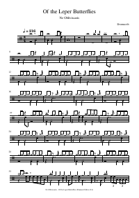 Drum score: Ne Obliviscaris - Of the Leper Butterflies