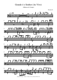 Drum score: Adhemar de Campos - Grande é o Senhor (Ao Vivo)