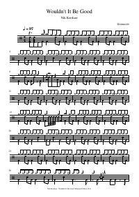 Drum score: Nik Kershaw - Wouldn't It Be Good