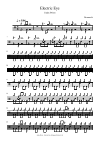 Drum score: Judas Priest - Electric Eye