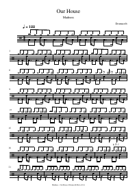 Drum score: Madness - Our House