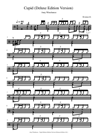 Drum score: Amy Winehouse - Cupid (Deluxe Edition Version)
