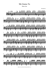 Drum score: Manu chao - Me Gustas Tu