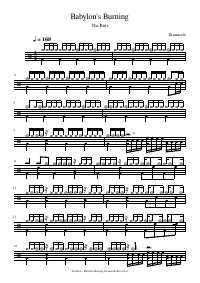 Drum score: The Ruts - Babylon's Burning