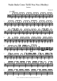 Drum score: Pandora - Nadie Baila Como Tú/El Noa Noa (Medley)